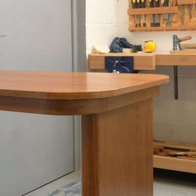 Table haute sur mesure chêne massif