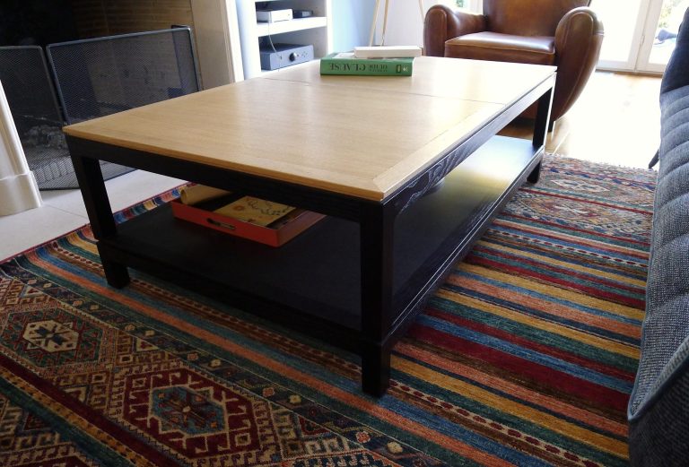 Table basse sur mesure en bois massif Versailles